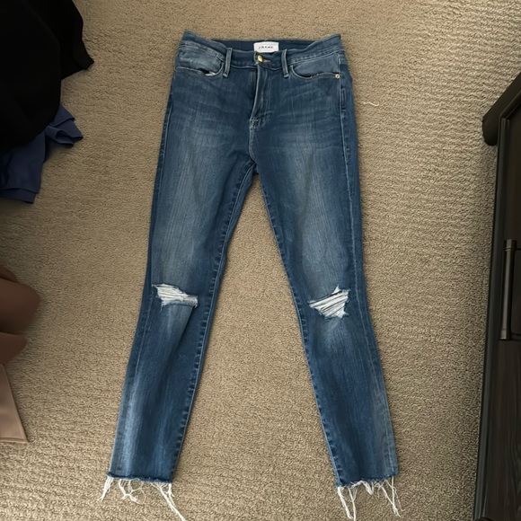 Frame Jeans Le High Skinny Crop Size 27 - Picture 1 of 3